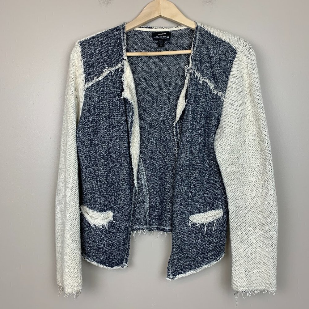DREW/A Pea in the Pod Collection Raw Hem Open Cardigan Size Small